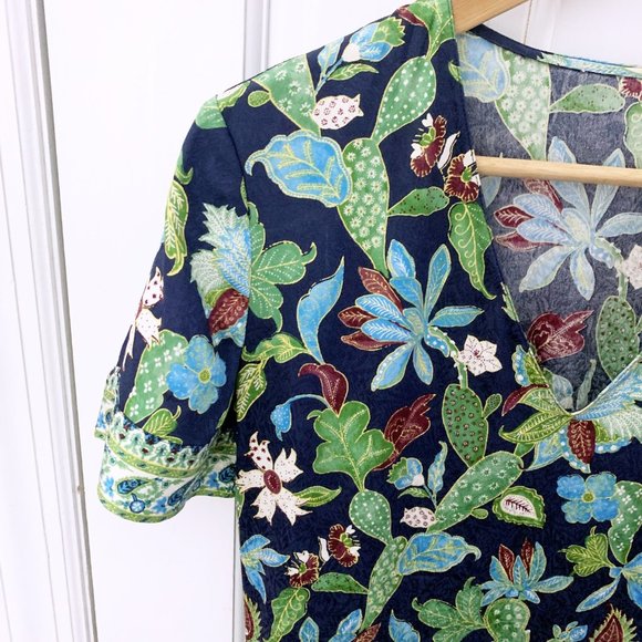 Tory Burch Garden Wisteria Silk Printed Dress - Picture 5 of 10